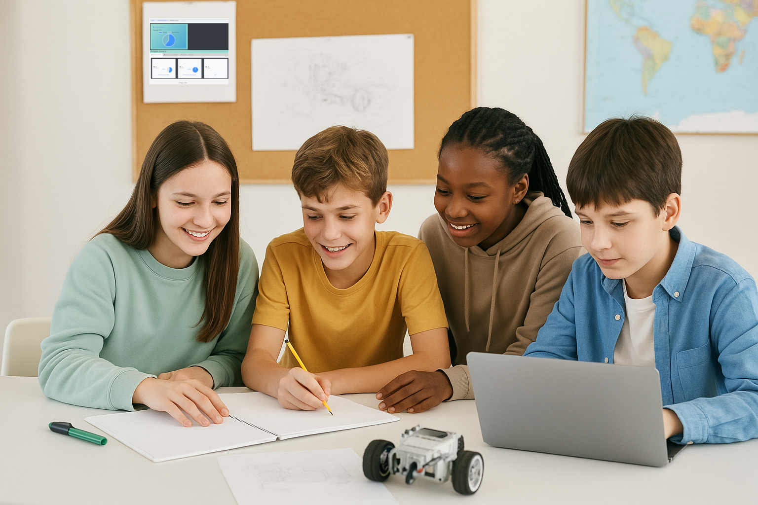 Samenwerkende studenten